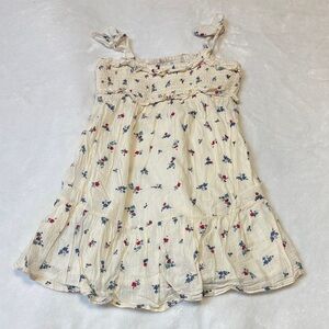 Old Navy Cream Floral Kids Dress